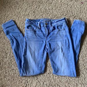 American Eagle Light Blue Skinny Stretch Jeans